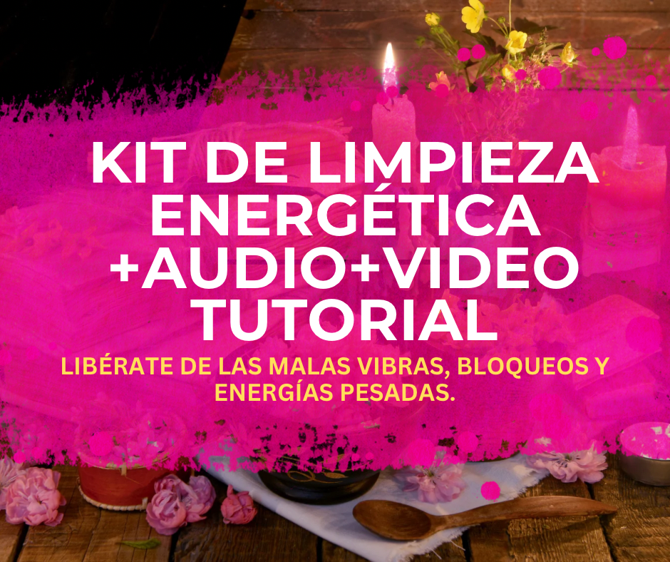 Kit de limpieza energética de Tribu Janus Boutique con audio y video tutorial para liberar malas vibras
