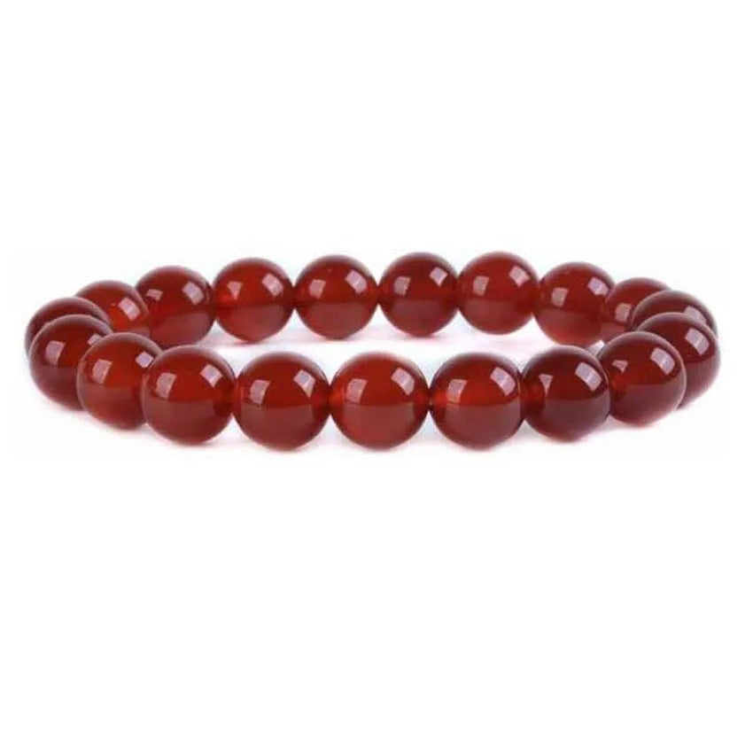 KFT Handmade Natural Crystal Quartz Semi Precious 6mm 8mm 10mm Gemstone Healing Reiki Round Beads Stretch Bracelet 7inch