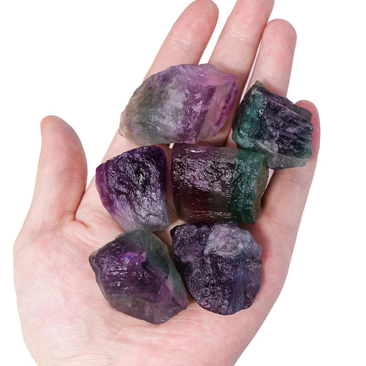 Fluorita Arcoíris Natural en Bruto – 50g | Piedra de Sanación, Amor y Claridad Mental
