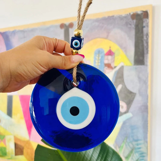 Colgante de Pared Ojo Turco Azul – Protección para el Hogar en Vidrio