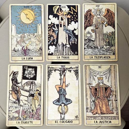 Vintage Tarot Español – Edición Clásica Basada en Rider-Waite (78 Cartas, 10.3x6cm)