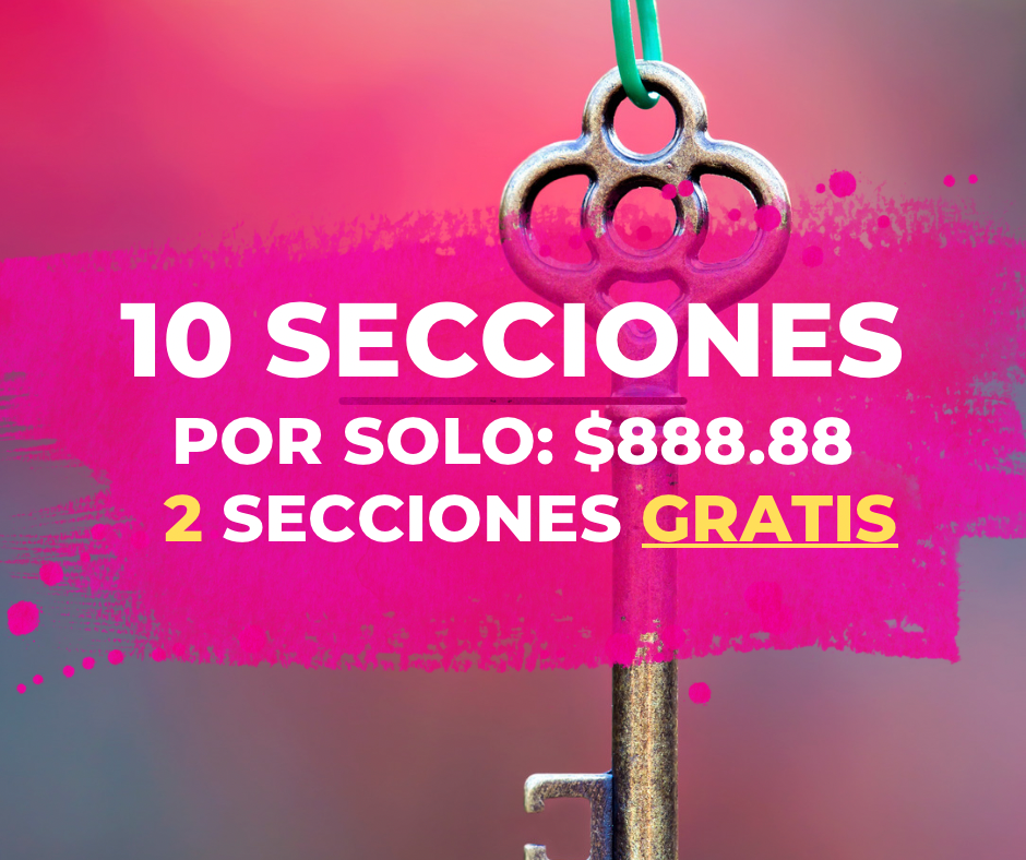 Oferta de 10 secciones de coaching espiritual con Nayrin Lambert, solo $888.88, incluye 2 secciones gratis
