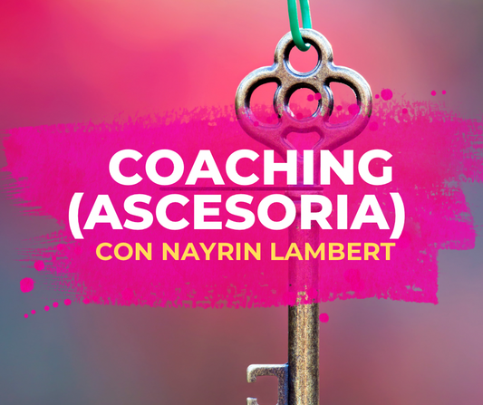Coaching espiritual con Nayrin Lambert, llave antigua sobre fondo colorido, simbolizando guía y crecimiento personal