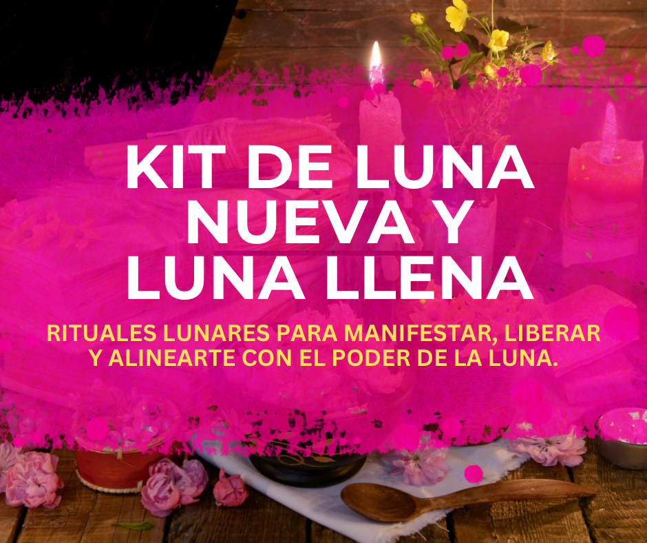 Kit de limpieza energética con rituales lunares para manifestar y alinearte con la luna nueva y llena