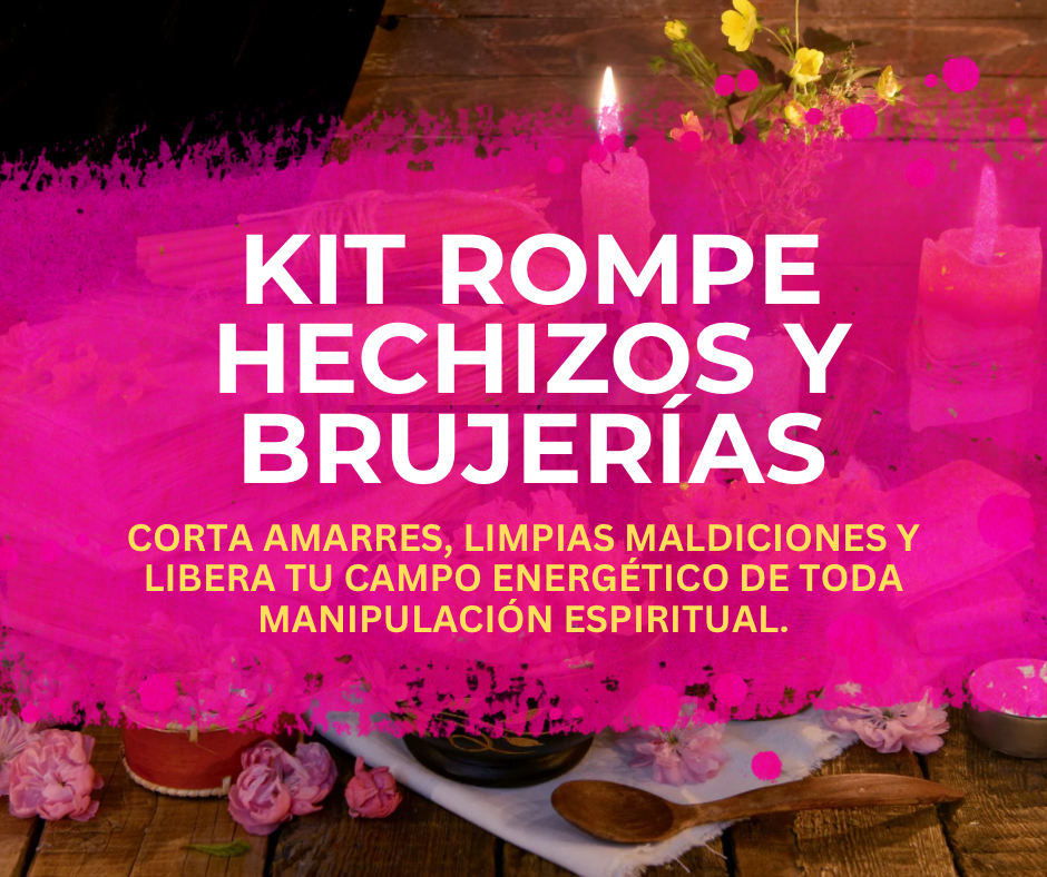 Kit de limpieza energética para romper hechizos y brujerías, con velas y elementos espirituales de Tribu Janus Boutique